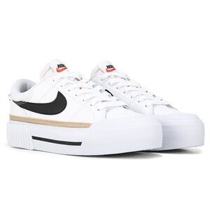 Nike White and Black Platform Shoes